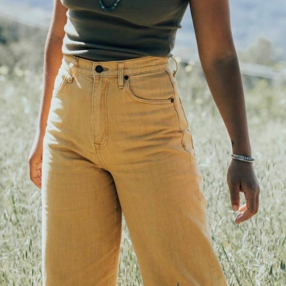 imogene + willie Catherine RARE Mustard Yellow color High-Rise Jeans - Picture 3 of 11